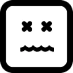 Annulled emoticon square face