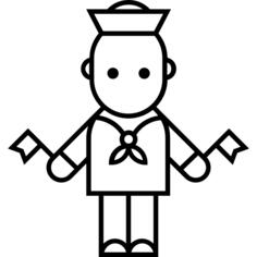 Sailor with Flags