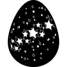 Easter egg covered by stars