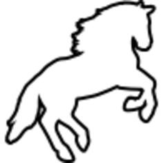 Horse jumping outline variant