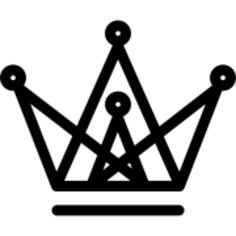 皇冠的交叉线和点上的小圆圈