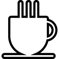 Hot drink in white mug