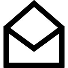 Open envelope mail symbol