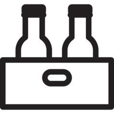 在一个盒子里的两个朗姆酒瓶