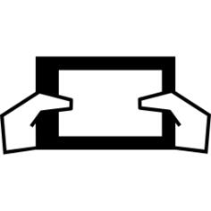 Ipad grip between hands