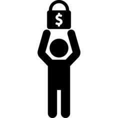 Man with Case with Dollar Symbol