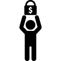 Man with Case with Dollar Symbol