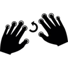 Push all fingers to twist left