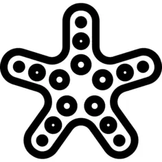 Starfish fivepointed outlined star