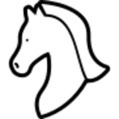 Horse head outline facing the left