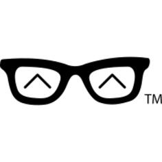 Glasses with caret design