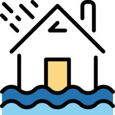 Flooded house