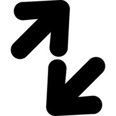 Double arrow outline