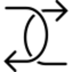 Rotated left and right arrows