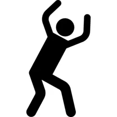 Silhouette with arms up