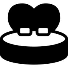 Circular Bed With Heart