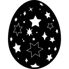 Easter egg with starry night