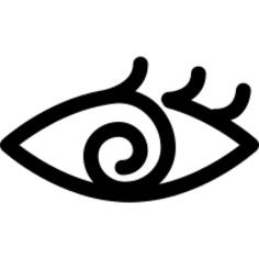 Eye with spiral iris