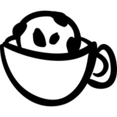Ice cream ball in cup