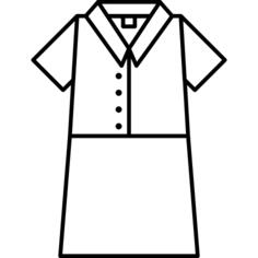 裙子和衬衫轮廓