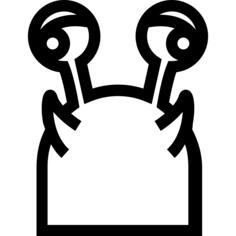 Animal head with balls eyes