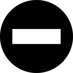 Minus sign in a circle