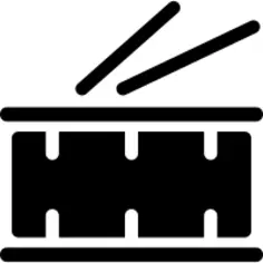 Drum with drumsticks