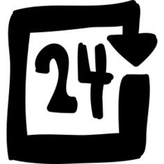 24小时商业手工制作信号