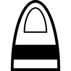 Shopping bag with a stripe and female shape design