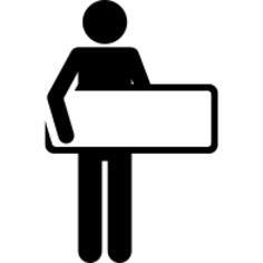 Silhouette carrying board