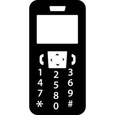Phone with numbers of the buttons