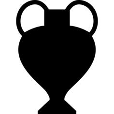 Trophy jar black silhouette shape