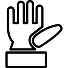 Cut hand outline