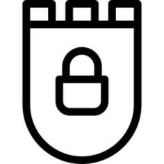 Shield with Padlock