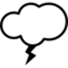 Cloud with lightning bolt