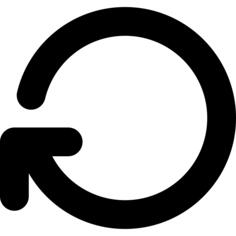 Rotating clockwise circular arrow