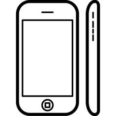 Front and side phone views
