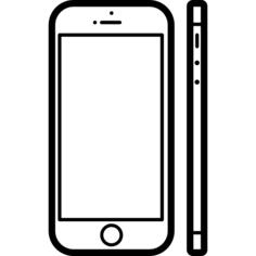 Phone from side and front view