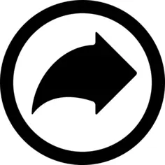 Right curved arrow in a circle