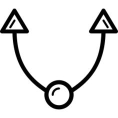 Two Curved Arrows from a Circle