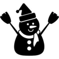Snowman in black