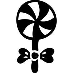 与丝带的圣诞节棒棒糖