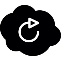 Rotating arrow on a cloud