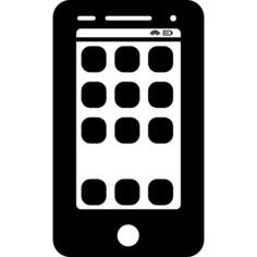 Phone with buttons on screen