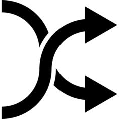 Shuffle double arrows symbol