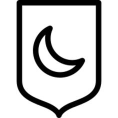 Shield with Half Moon