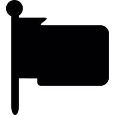 Black folded flag