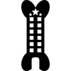Pets hotel building of vertical bone shape