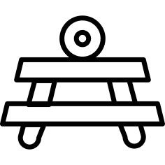 Table outline with circular object