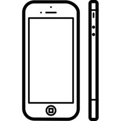 Phone from front and side view